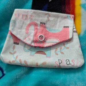 Retro Elephant Fabric Credit Card Wallet